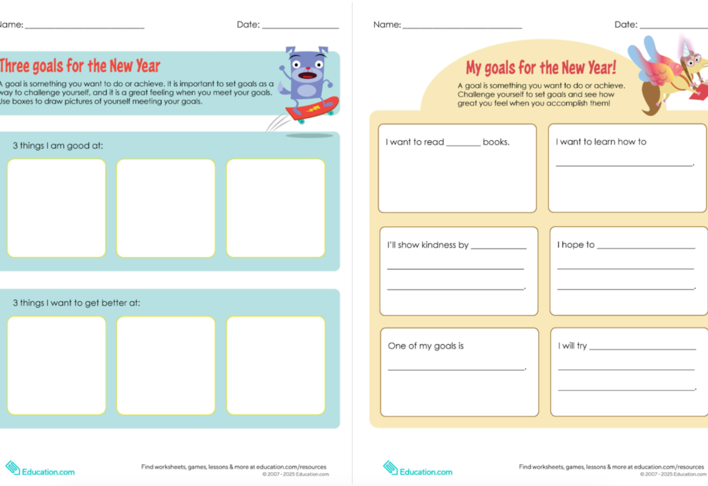 new year goal setting for kids