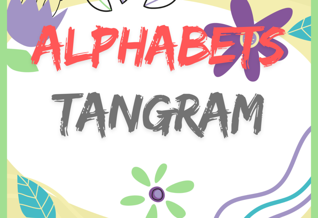 5 sets of Tangram Fun Workbook for Kids alphabet Tangram